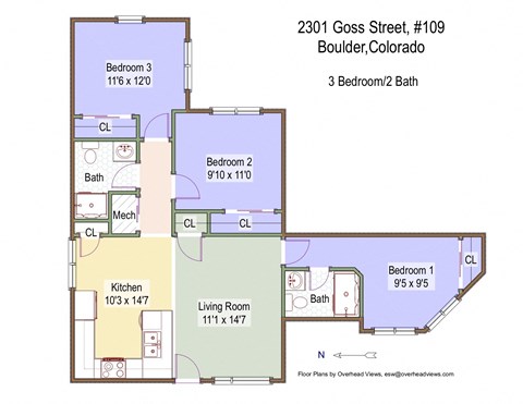 2301 Goss St #109 Floor Plan